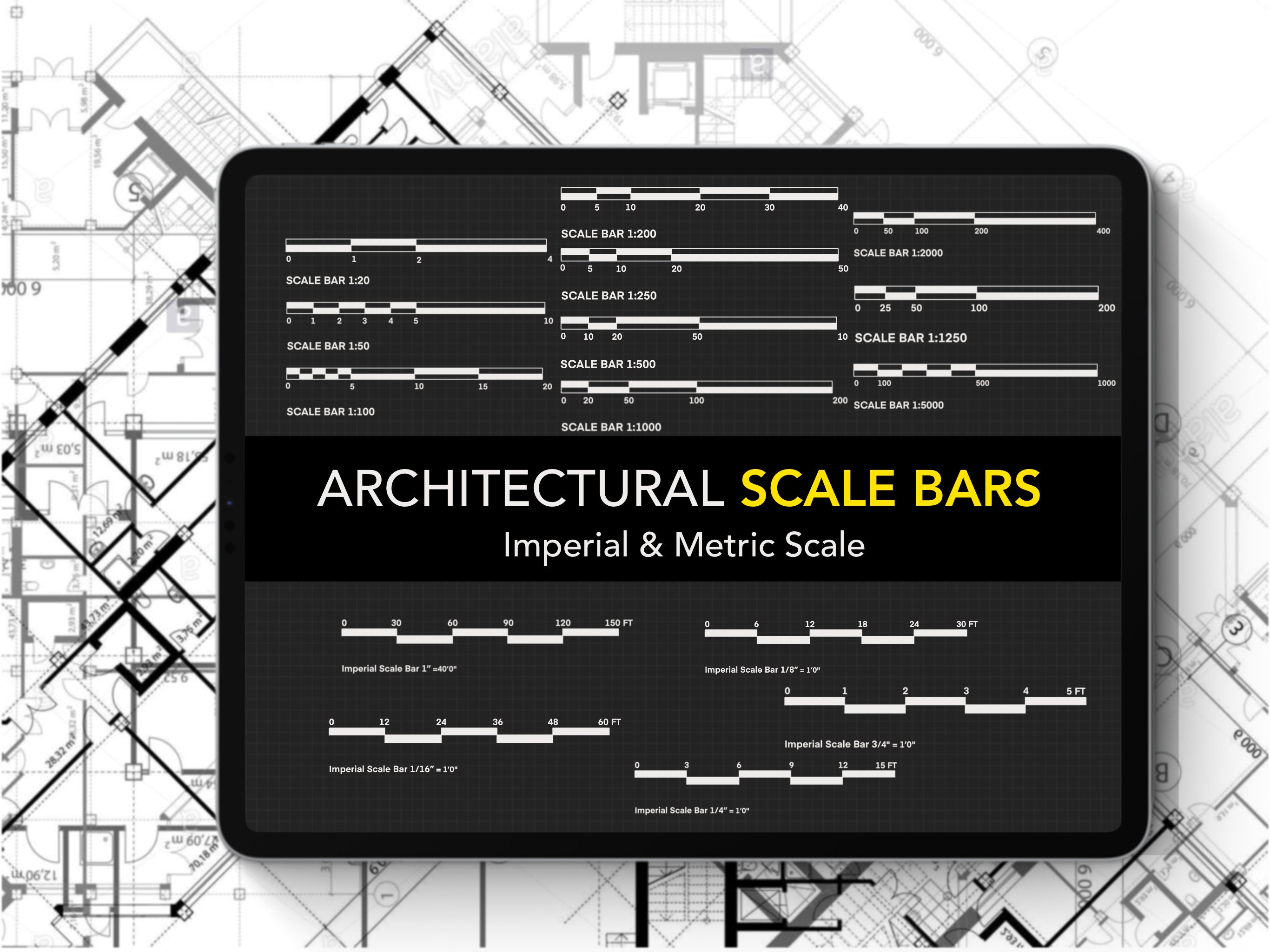 Procreate Architectural Rulers 2in1 Metric Scale Rulers 3 Transparent