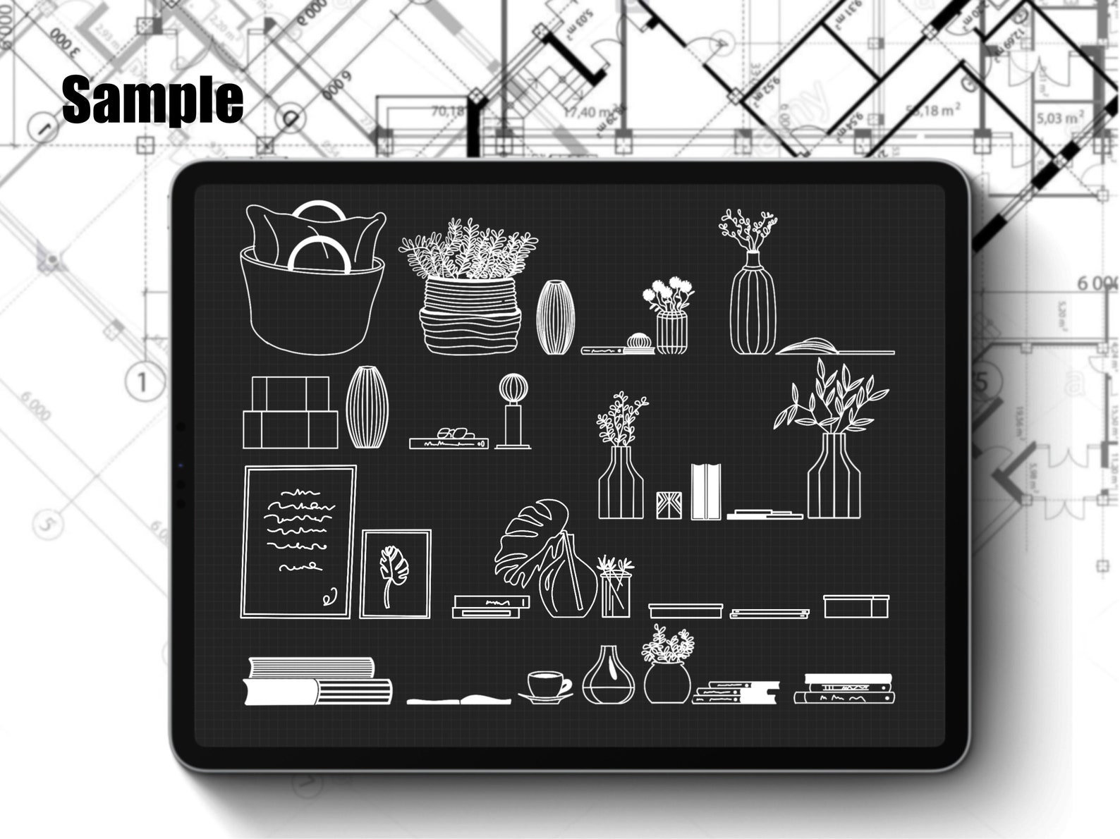 150 Architectural and Interior Design Stencils for Procreate