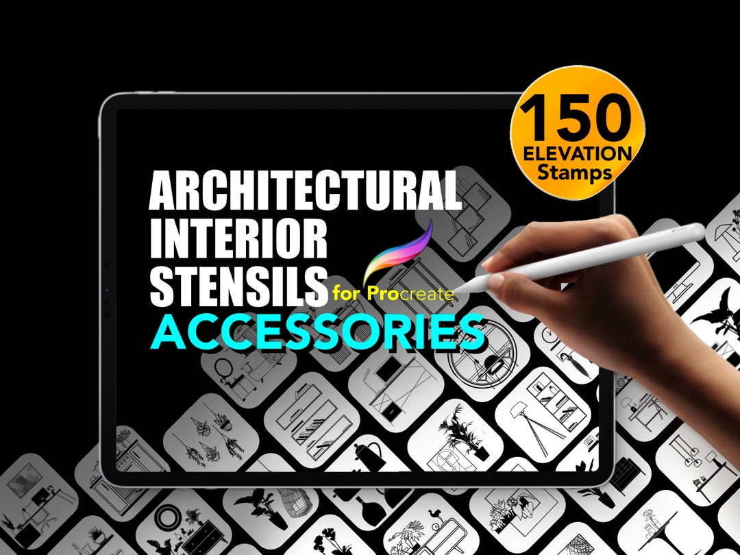 150 Architectural and Interior Design Stencils for Procreate
