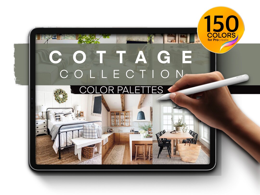 Cottage Color Palettes for Procreate | 150 Colors for Interior Design ...