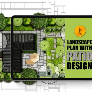 Custom-made Landscape Plan with Patio Design | Professionally-made 2D Digital Plan