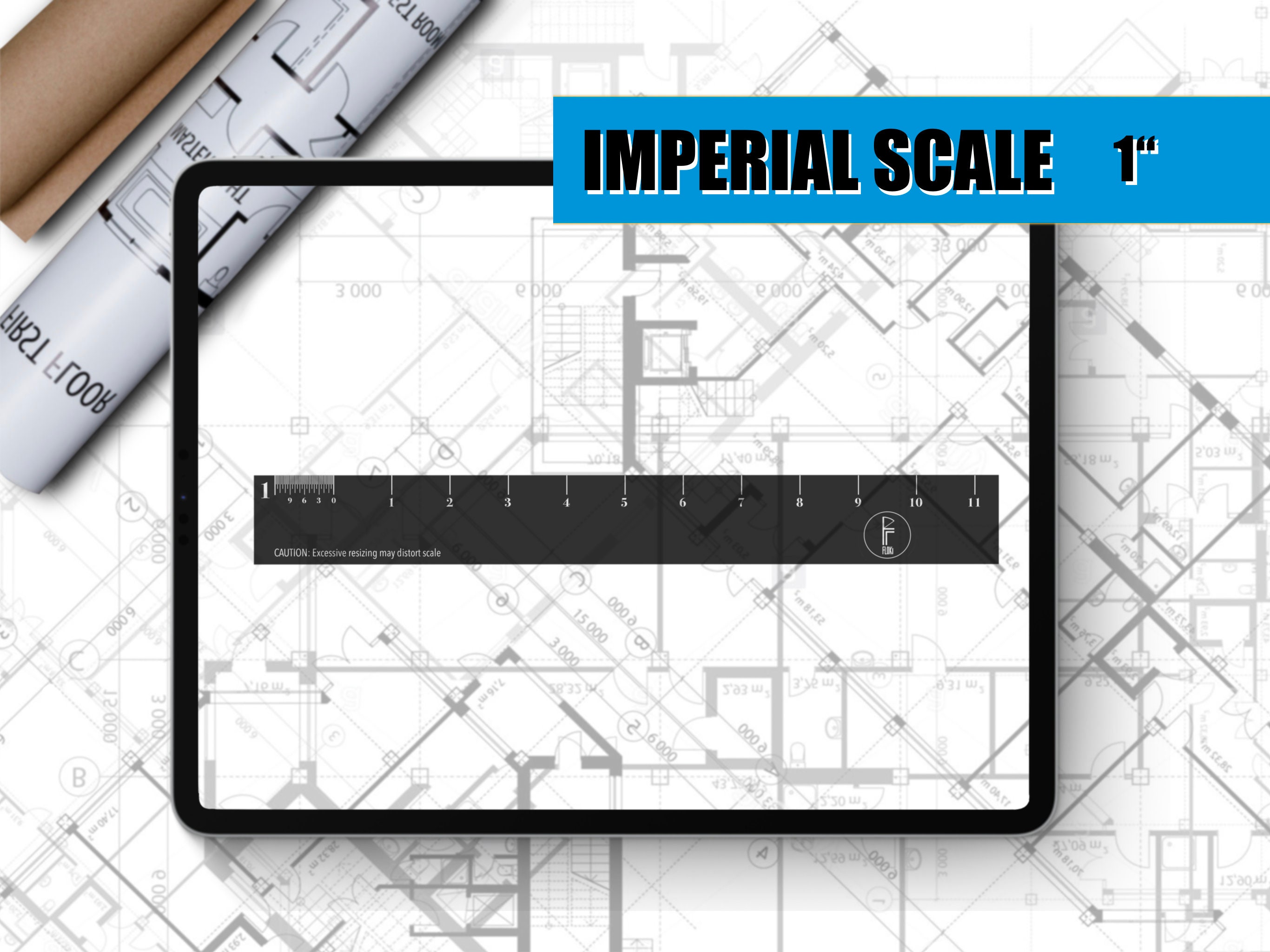 Procreate Architectural Rulers Imperial/english Scale Ruler in 1 Inch