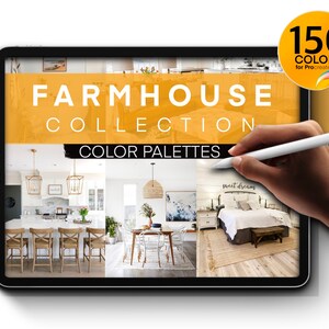 Farmhouse Color Palettes for Procreate | 150 Colors for Interior Design ...