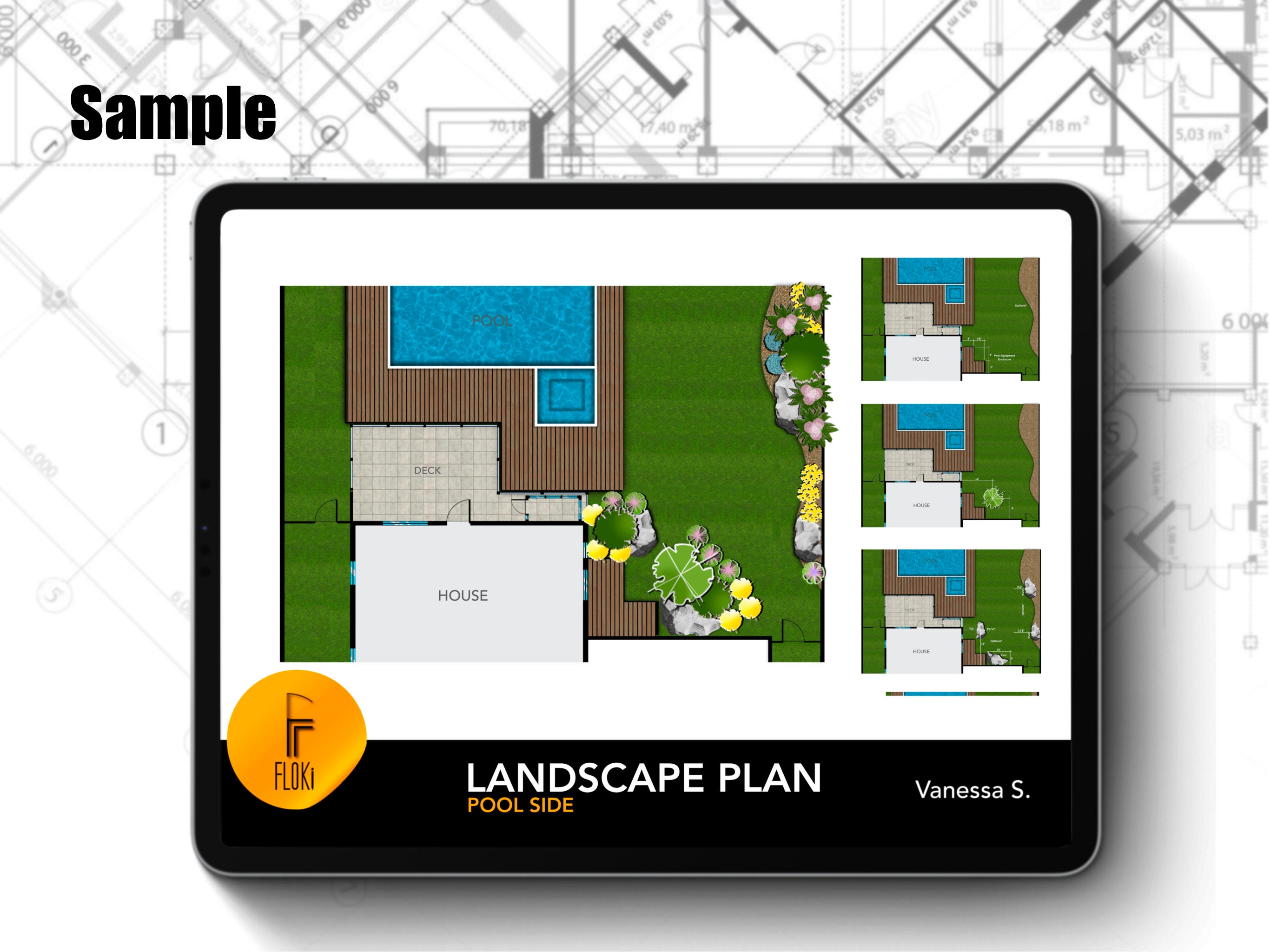 Custom-made Landscape Plan With Pool & Deck Design | Customized ...