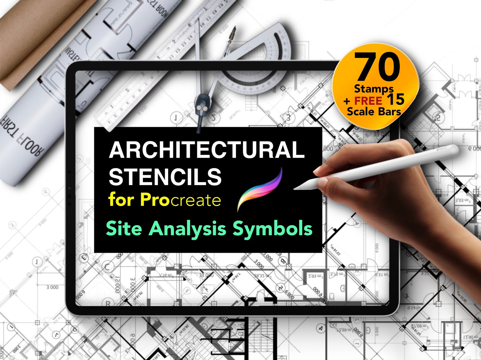 70 Architectural Stencils for Procreate Site Analysis Etsy UK