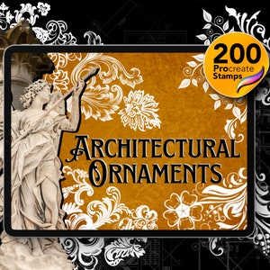 200 Architectural and Interior Design Stencils for Procreate | Architectural Ornaments Collection