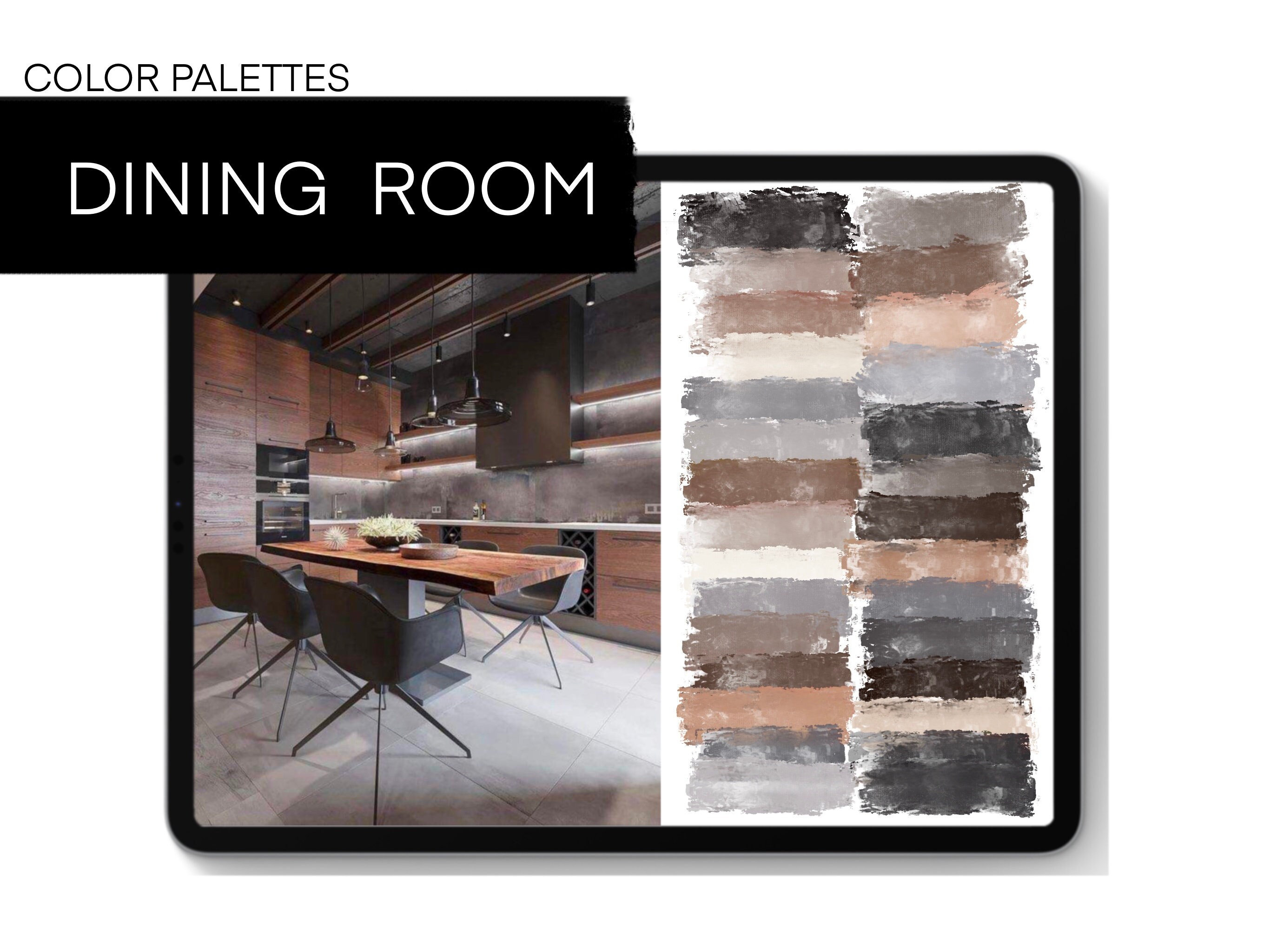 Rustic Color Palettes for Procreate | 150 Colors for Interior Design ...