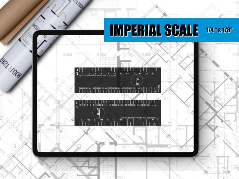 Procreate Architectural Rulers | 2-in-1 MINI Imperial/english Scale ...