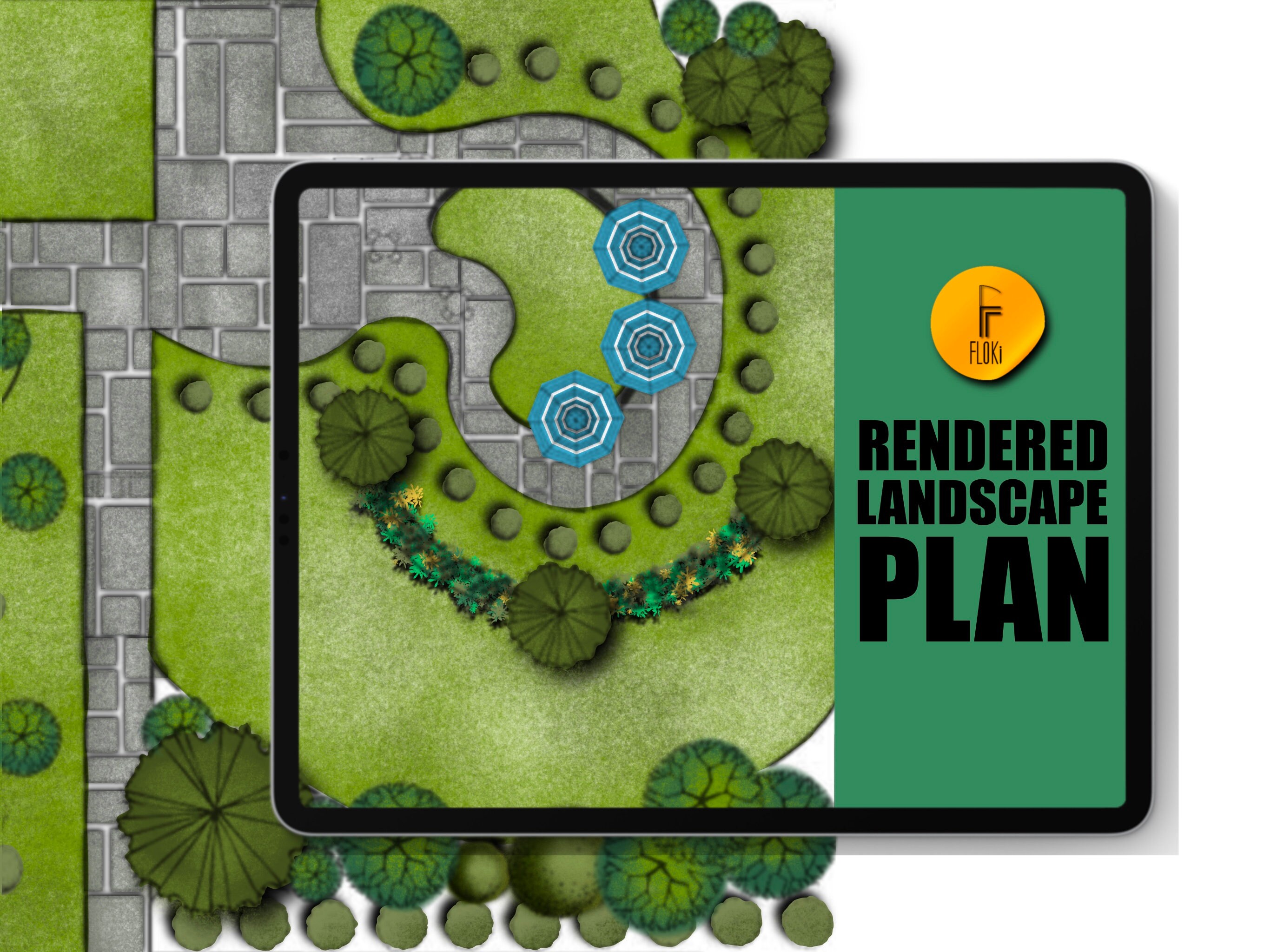Custommade Landscape Plan With Labels & Dimension Etsy