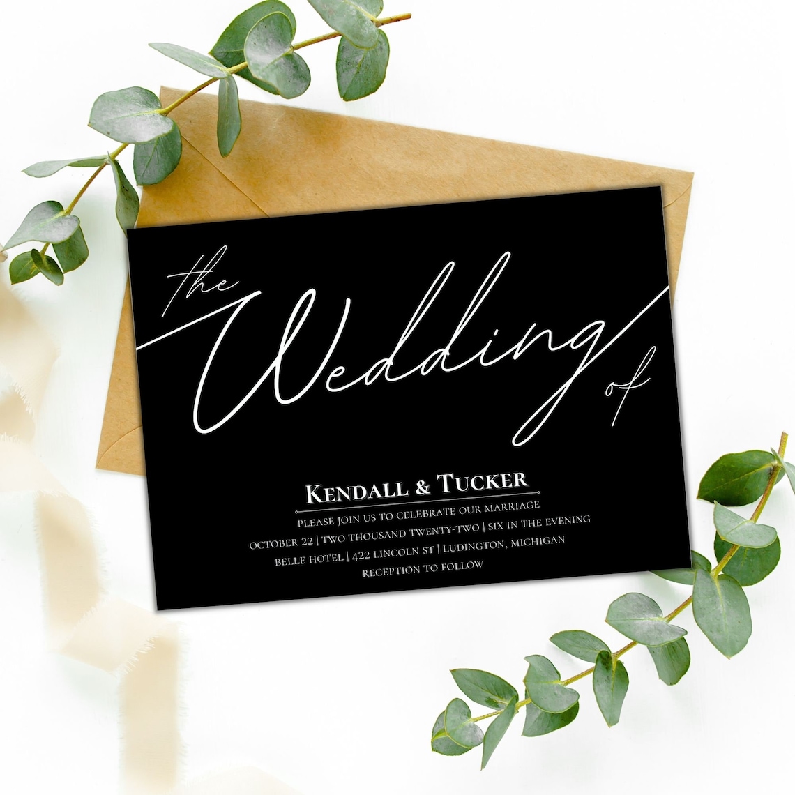 Wedding Invitation Template Canva Wedding Template Editable Template 