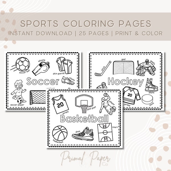 Sports Coloring Pages, Preschool Sports Learning, Preschool Worksheet, Sports Education, Simple Coloring Page, Toddler Sports Coloring Page