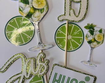 Hugo spritz cake toppers