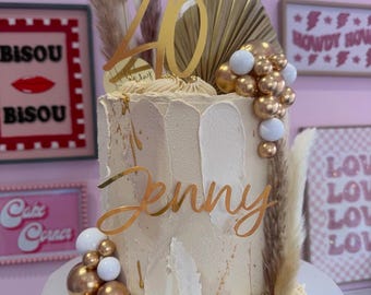 Name & Age Cake Charm