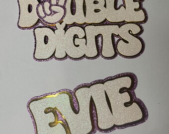 Double Digits cake/cupcake toppers