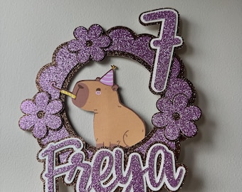 Capybara cake topper