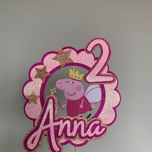 Peppa Pig Cake Topper with name and age