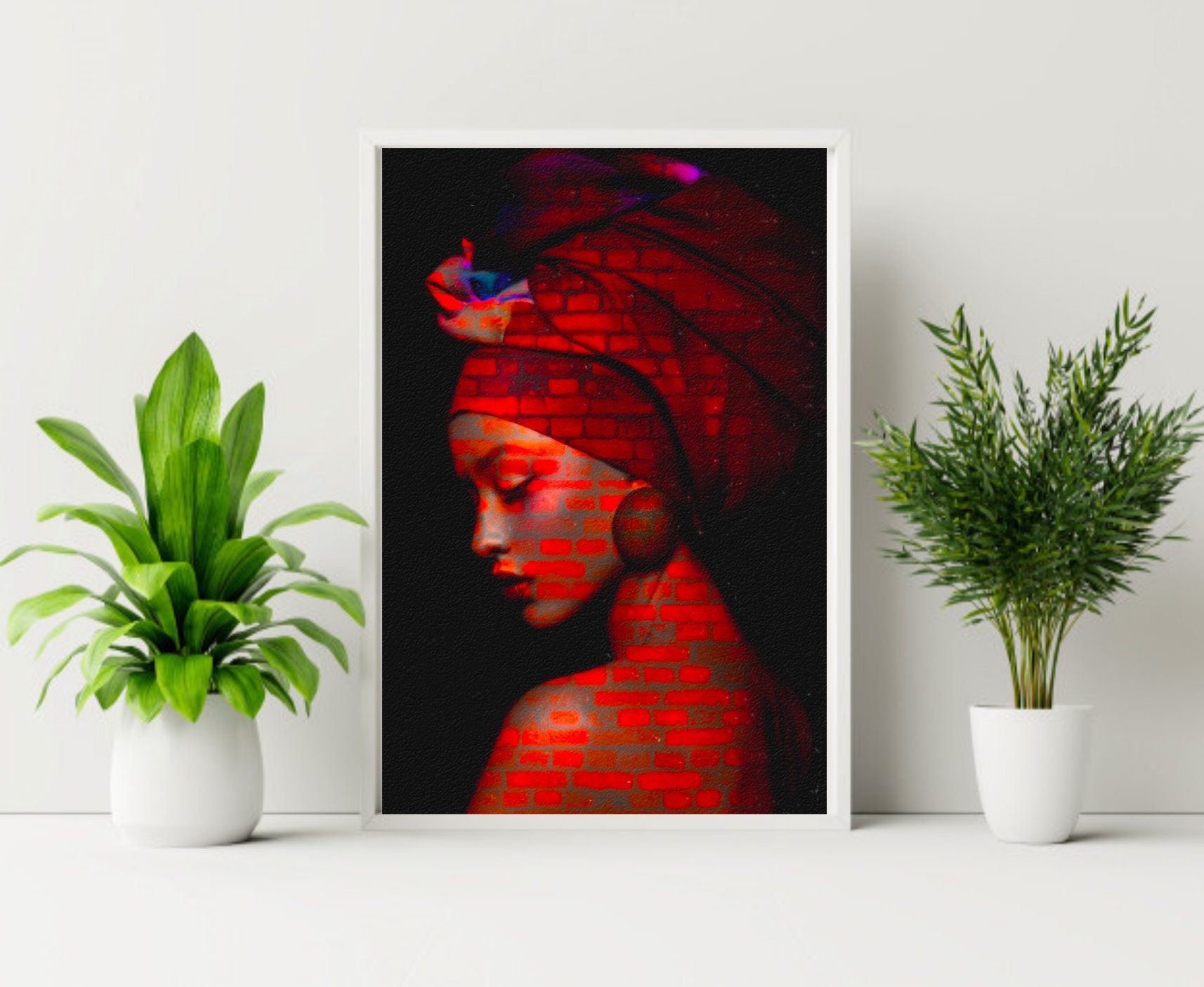 Woman Wall Art Decor Print Illustration Indoor Art Etsy