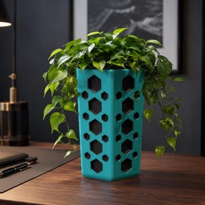 Ring Indoor Cam Plus 2K Cover | Geometric Planter Camera Disguise, 3D Printed PLA Housing