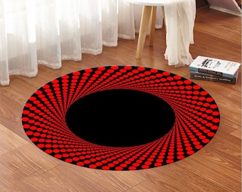 Vortex Decor, Vortex Rug, Illusion Pattern, Illusion Rug, Round Rug, Non-Slip Rug,Illusion Pattern Round, Living Room Rug, Home Decor