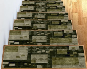 Non-Slip Stair Treads Rug: Modern 3D Stair Decor Set