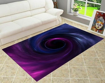 Black Hole, Black Hole Rug,Non Slip Rug,Modern Rug,Home Decoration,Room Rug,Themed Rug, Gift for Him, Black Hole Patterned Rug, Popular Rug,