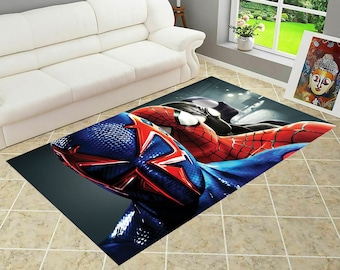 Spiderman Rug: Machine Washable Children's Room Decor