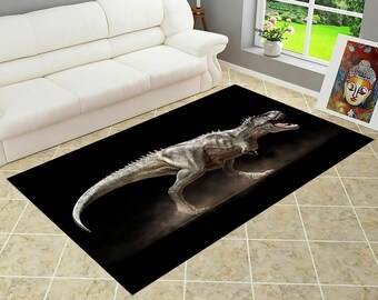 Dinosaur Pattern Rug,Area Rug,Dinosaur Rug, Kids Gift Rug, Popular Rug, Themed Rug, Dinosaur, Gift for Him,  Living Room Rug, Non-Slip Rug