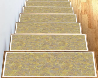 Abstract Stair Treads Rugs: Non-Slip Modern Stair Rug