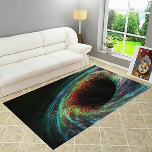 Black Hole Rug,Black Hole,Living Room Rug,Decorative Rug,Wohnaccessoires,Custom Rug,4x8 Carpet,Gift For Him,Housewarning Gift,Non-Slip Rug,