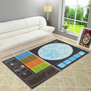 Modern map of Outer space Rug,Housewarming Gift,Floor Non Slip Rug,Home Decoration,Themed Rug,Kids Play Rug, Popular Rug, Non-Slip Floor Rug