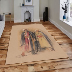 John Frederick Lewis Rug, Decor Rug, Area Rug, Patterned Rug, Themed Rug, Oil Painting,Gift for Him,Home Decoration,Popular Rug,Non-Slip Rug