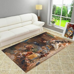 John Frederick Lewis Rug, Decor Rug, Area Rug, Patterned Rug, Themed Rug, Oil Painting,Gift for Him,Home Decoration,Popular Rug,Non-Slip Rug