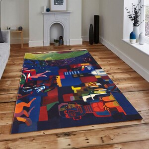 Map Rug, Housewarming Gift, Floor Non Slip Rug, Home Decoration, Themed Rug, Learning Rug, Kids Play Rug, Gift For Him,Gift For Her,Area Rug