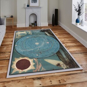 Map Rug, Housewarming Gift, Floor Non Slip Rug, Home Decoration, Themed Rug, Learning Rug, Kids Play Rug, Gift For Him,Gift For Her,Area Rug