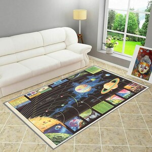 Rand McNally official map of the moon Rug,Housewarming Gift,Floor Non Slip Rug,Home Decoration,Themed Rug,Kids Play Rug,Non-Slip Floor Rug