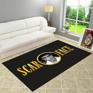 Scarface Rug, Living Room Rugs, Tony Montana Rug, Personalized Rug, Custom Gift Unique, Fan Rug, Area Rug, Themed Rug, Gift For Him,rugs