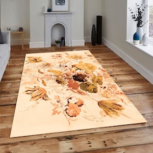 Flower Motif,Colorful Flowers Decor,Living Room Rug,Custom Area Rug,Home Gift,Floral Rug,Washable Rugs,Themed Rug,Gift for Her,Nature Rug,