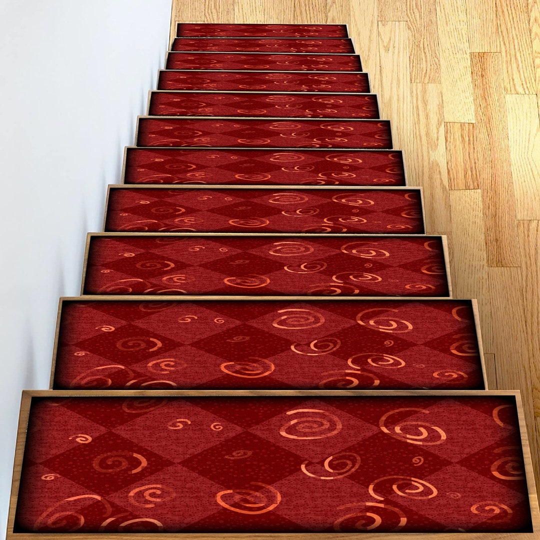 Non-slip Stair Treads Rug Set: Personalized Stair Runner Decor - Etsy