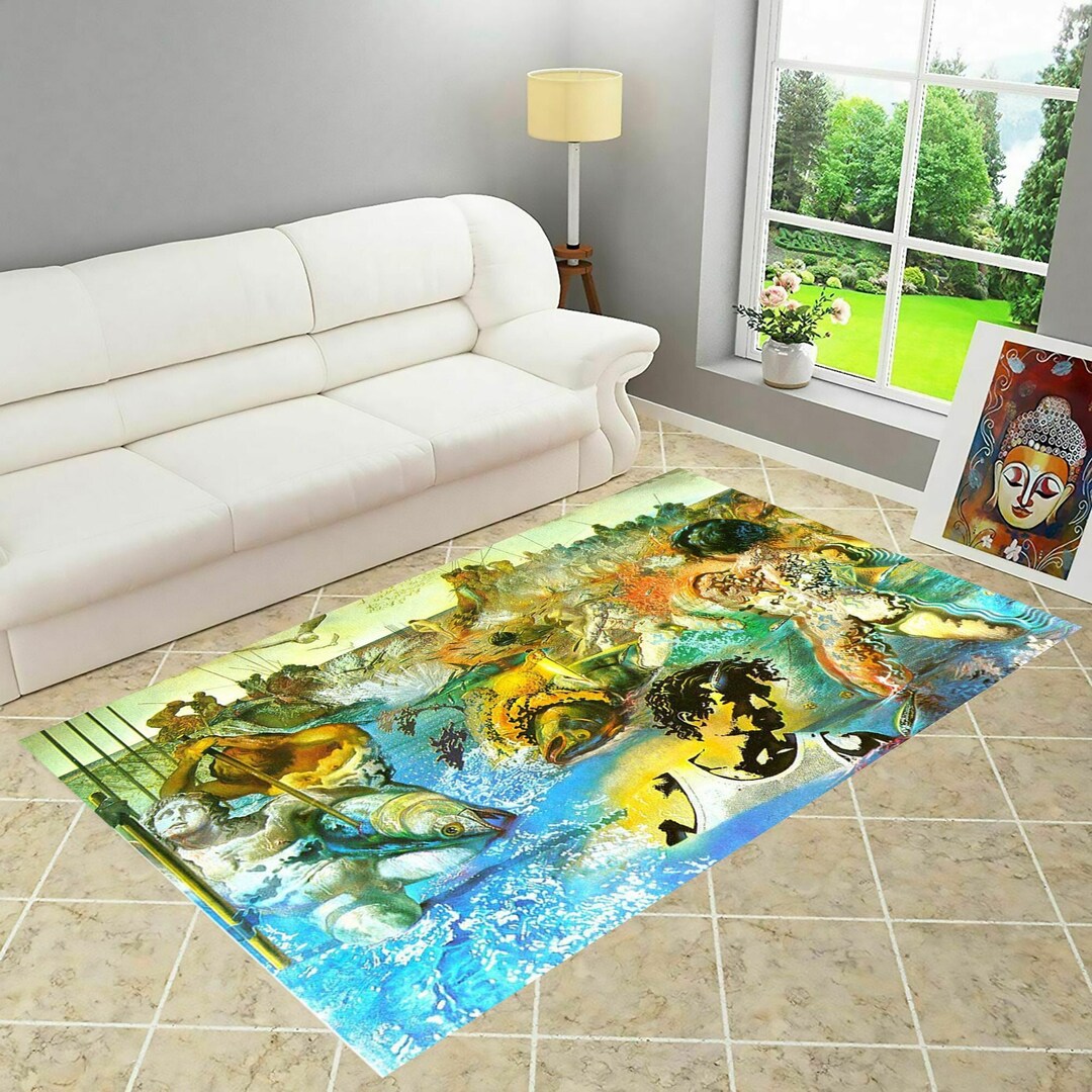 Salvador Dali Rug: Washable Non-slip Area Carpet - Etsy