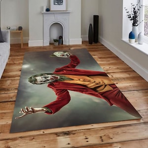 Joker,Joker Art Rug,Modern Printed Rug,Living Room Rug,Area Rug, Gift For Him,Boy Room Decor,Home Decor Rug,Washable Rug,8x10 ,Gift Rug