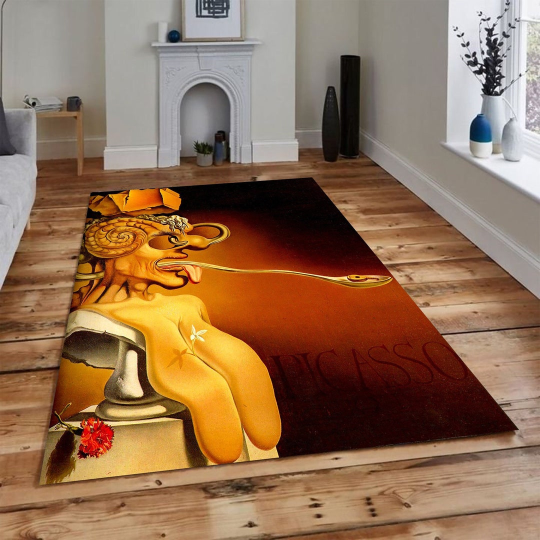 Rug Salvador Dali Rug Decor Rugarea Rugpattern - Etsy