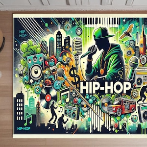 Hip Hop Rug,Music Decor,Rap Stars Collage Rug,Wohnaccessoires,Music Room Rug,Custom Area Rug,Unique Rug,Gift for Him,Legends Rug,Rappers Rug