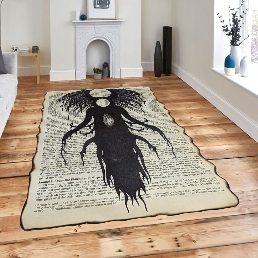 Rug With Old Newspaper Page Design Rugabstract Pattern Etsy