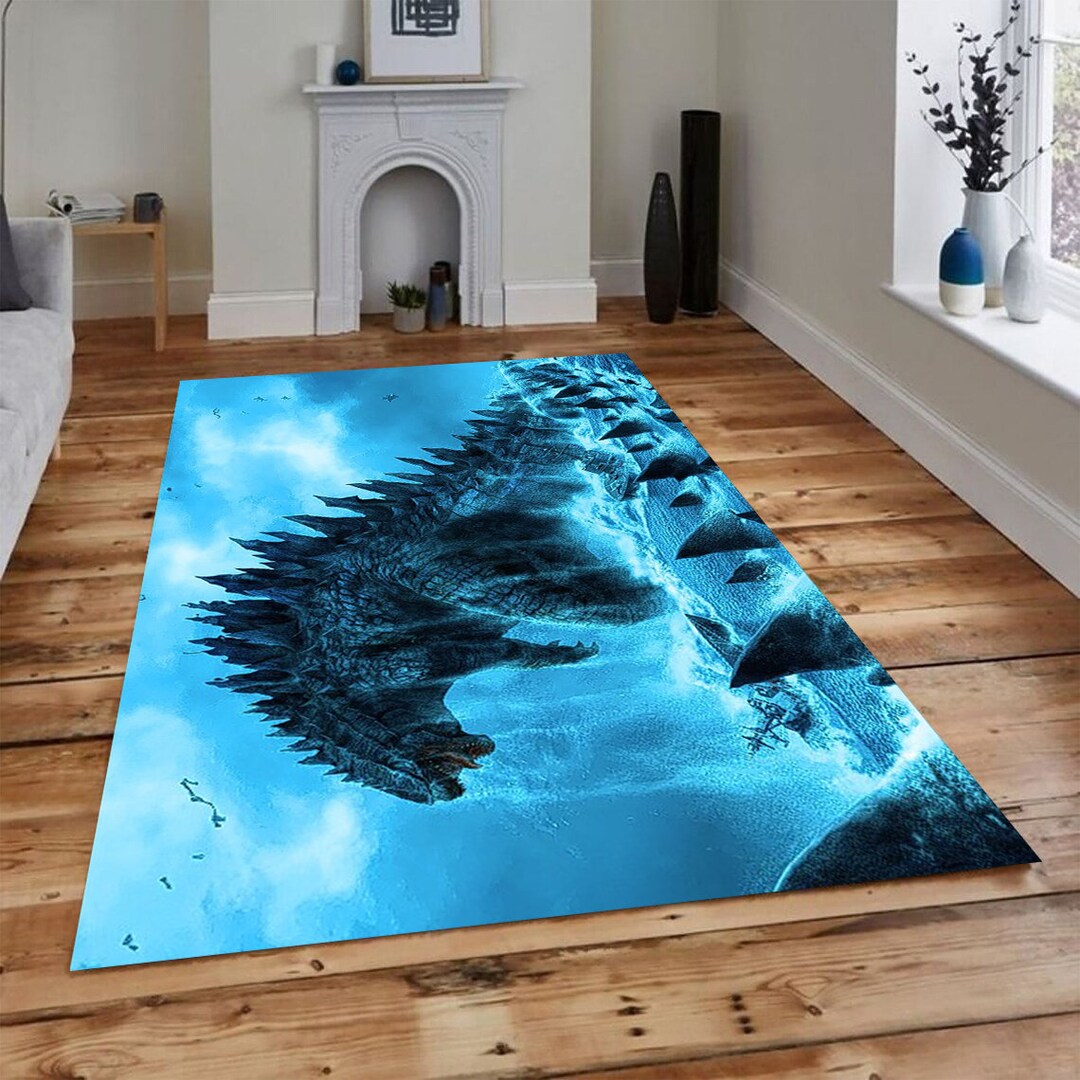 Godzilla Area Rug: Non-slip Horror Movie Decor - Etsy