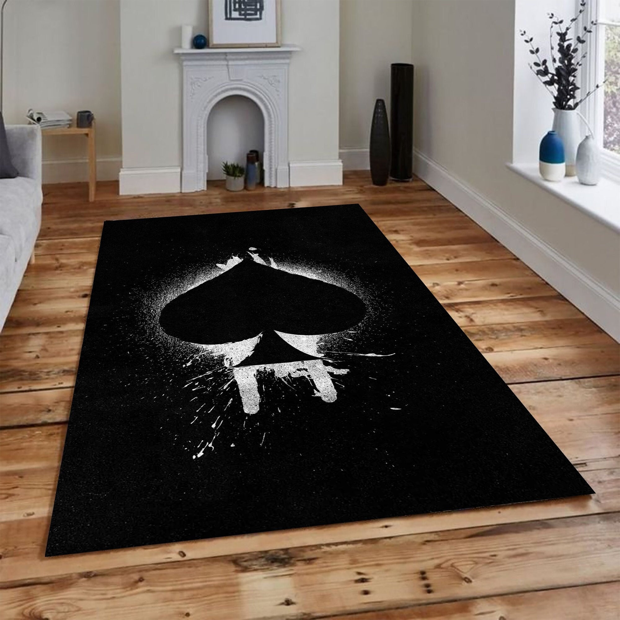 Spade Playing Card Rug: Casino Game Room Decor - Etsy