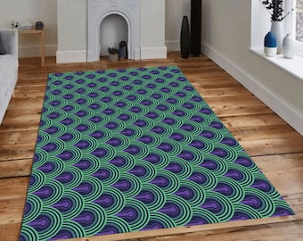 Tappeto Shining: motivo Overlook Hotel, tappeto ispirato ai film horror, arredamento di Stanley Kubrick, tappeto ispirato all'Overlook Hotel, arredamento per la stanza Redrum, Hallo
