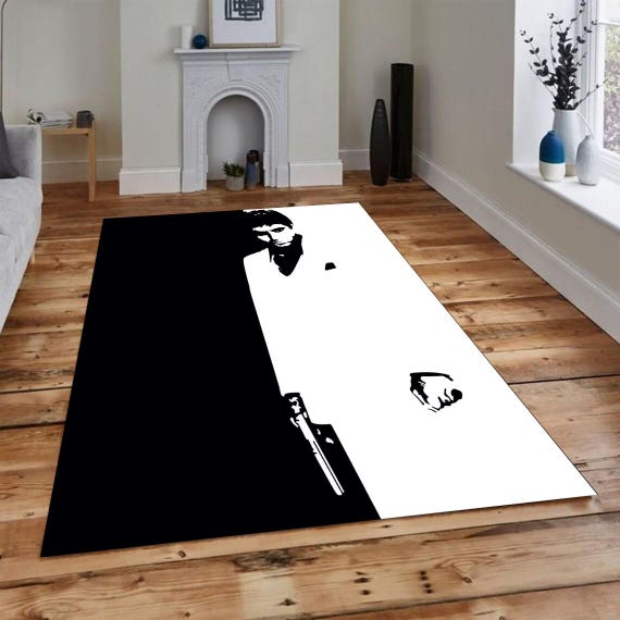 Tony Montana Rug,scarface Rug,rugs for Bedroom,aesthetic Men Tony Montana Rug,scarface Rug,rugs for Bedroom,aesthetic Men