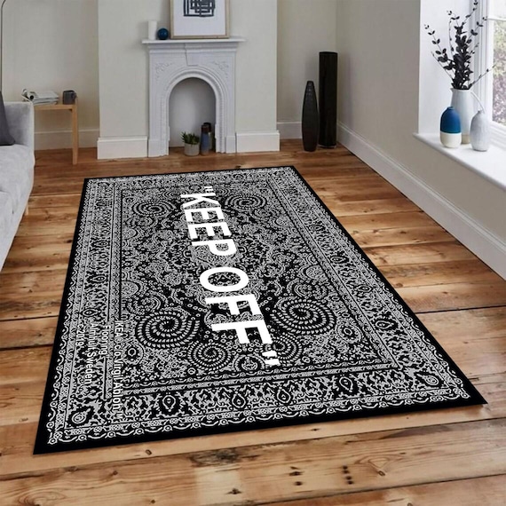 Keep off Patterned Rug: Washable Non-slip Home Decor - Etsy