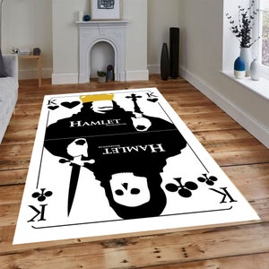 Hamlet Shakespeare Teppich, Teppich, Teppich, Teppich, Teppich, Geschenk für Ihn, Geschenk für Ihn, rutschfest, Dekoration, Klein
