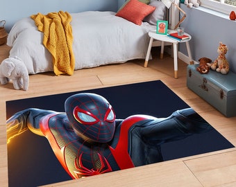 Spiderman Rug: Non-Slip Cartoon Carpet for Kids Bedroom